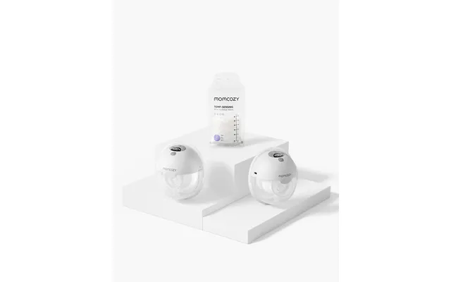 M5 Smart Double Wearable Breast Pump 120 Breastmilk Storage Bags Bundle - Quill Grey 120 Count Bags