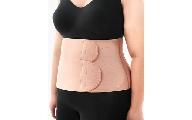 Momcozy Ergowrap Postpartum Belly Wrap - Postpartum Belly Band Height Petite Color Oyster Pink Size M