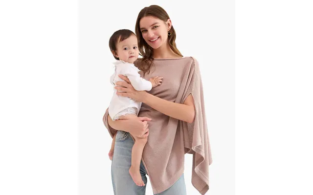 Momcozy Nursing Cover - Soft, Breathable, Multi-use Privacy Poncho Color Brown