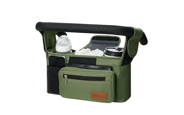 Momcozy Stroller Organizer - All-in-one Cup Holder & Pet Strollers Color Green