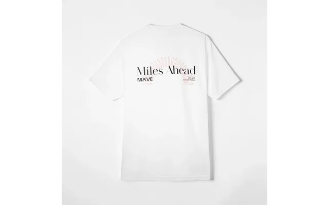 Move Miles Ahead T-shirt White - S Orange Gauge