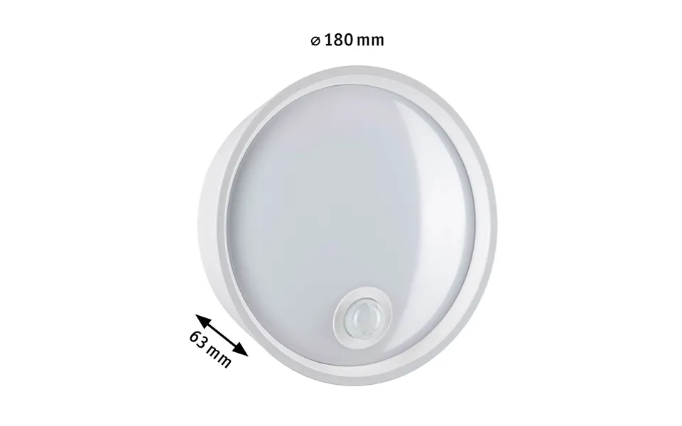 Platomo Outdoor Wall Lamp W Sensor Swr White Paulmann - Plastic