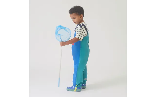 Baby Ecolight Waterproof Dungarees Blue Colourblock - Muddy Puddles