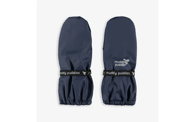 Baby Pu Mitts Navy Recycled - Muddy Puddles