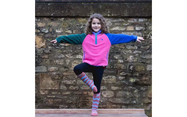 Half Zip Polar Fleece Top Pink