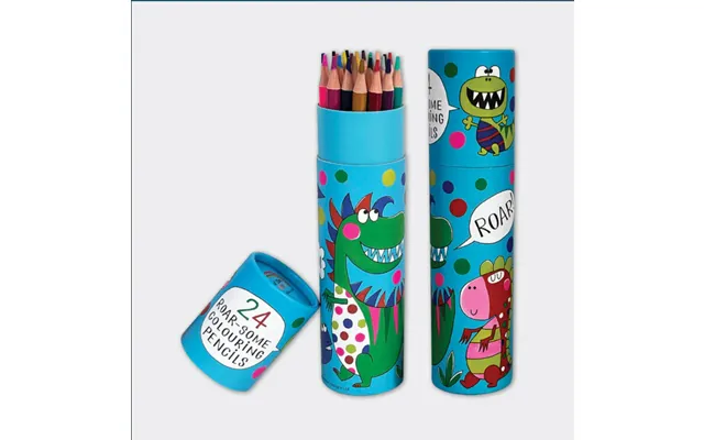 24 Dino Colouring Pencils