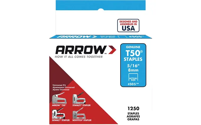 Arrow T50 Steel Staples For T50 Heavy Duty Hand Staple Gun