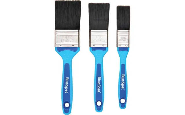 Bluespot 3 Piece Soft Grip Synthetic Paint Brush Set
