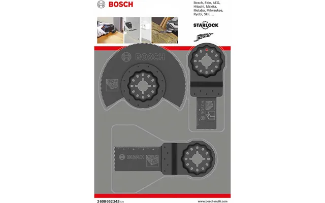 Bosch 3 Piece Universal Starlock Oscillating Multi Tool Cutting Blade Set