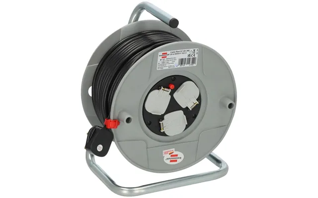 Brennenstuhl Ak 260 Dust Protected 3 Socket Cable Extension Reel 240v