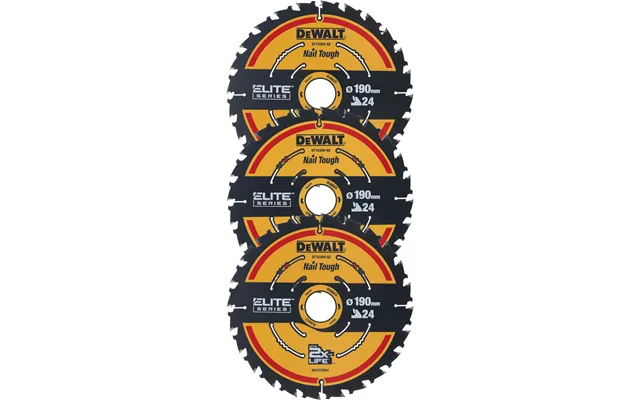 Dewalt Elite Extreme 3 Piece 190mm Circular Saw Blade Set
