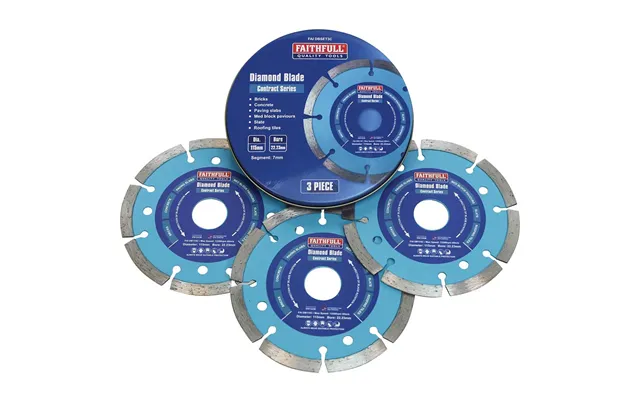 Faithfull 3 Piece Contract Diamond Blade 115mm
