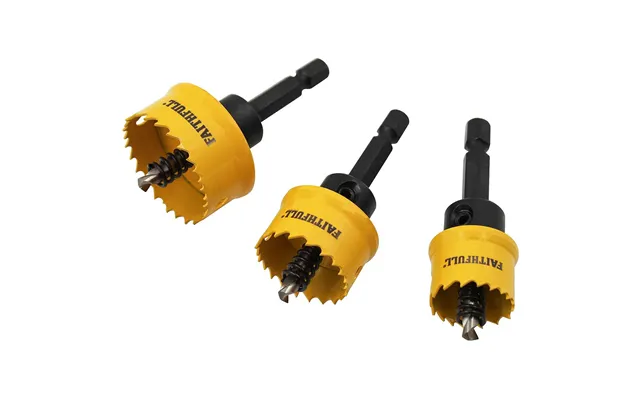 Faithfull 3 Piece Mini Hex Shank Hole Saw Set