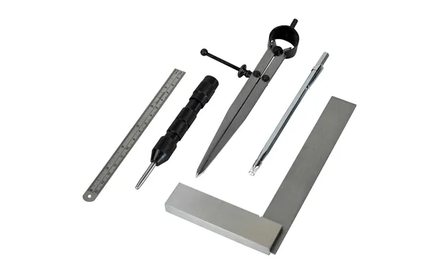 Faithfull 5 Piece Stainless Steel Marking And Measuring Set
