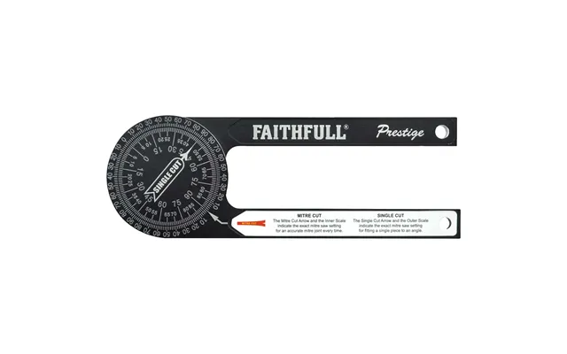 Faithfull Prestige Mitre Saw Protractor Black Aluminium