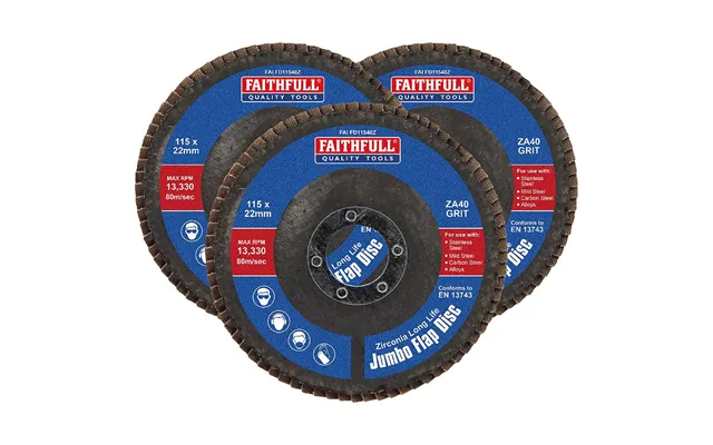 Faithfull Zirconia Abrasive Jumbo Flap Disc