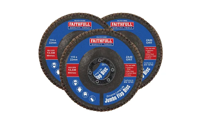 Faithfull Zirconia Abrasive Jumbo Flap Disc
