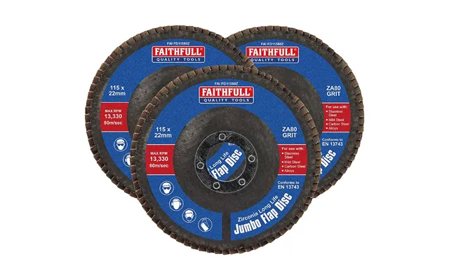 Faithfull Zirconia Abrasive Jumbo Flap Disc