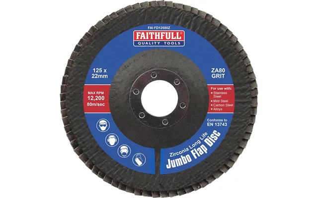 Faithfull Zirconia Abrasive Jumbo Flap Disc