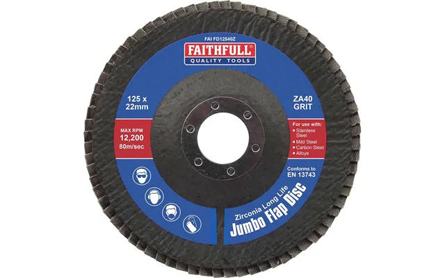 Faithfull Zirconia Abrasive Jumbo Flap Disc