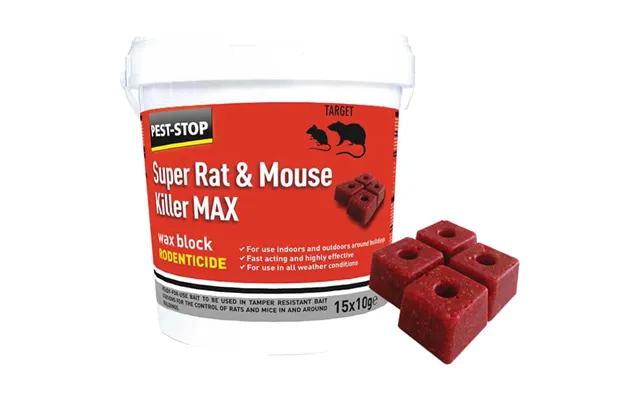 Pest Stop Super Rat And Mouse Killer Max Wax Blocks