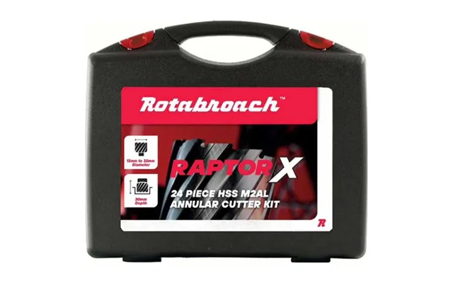 Rotabroach 24 Piece Raptor X Mag Drill Hole Cutter Set