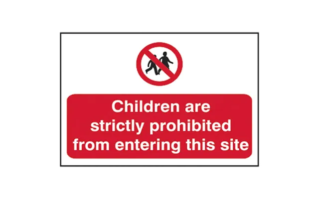 Scan Children Prohibited From Entering Site Pvc Sign