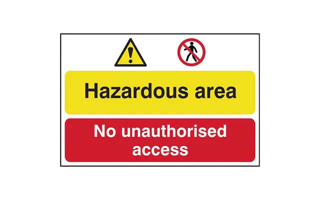 Scan Hazardous Area No Unauthorized Access Pvc Sign