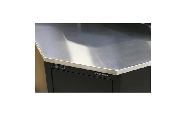 Sealey Stainless Steel Corner Worktop For Modular Corner Floor Cabinet