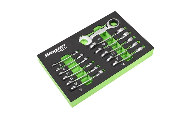 Siegen 12 Piece Stubby Ratchet Combination Spanner Set Metric