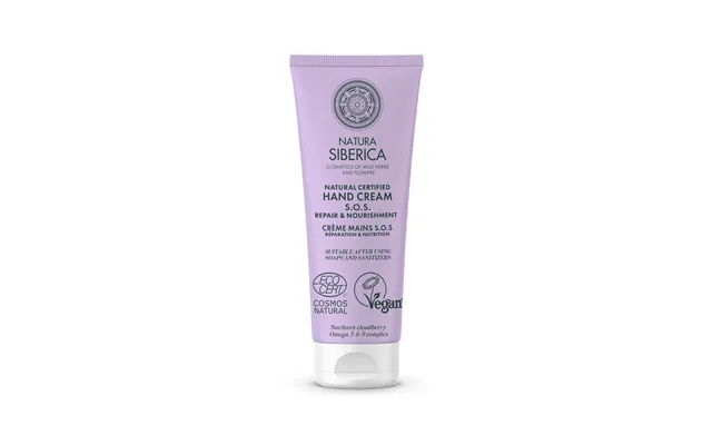 Natura Siberica Natural Certified Hand Cream. S.o.s. Repair & Nourishment - 75 Ml