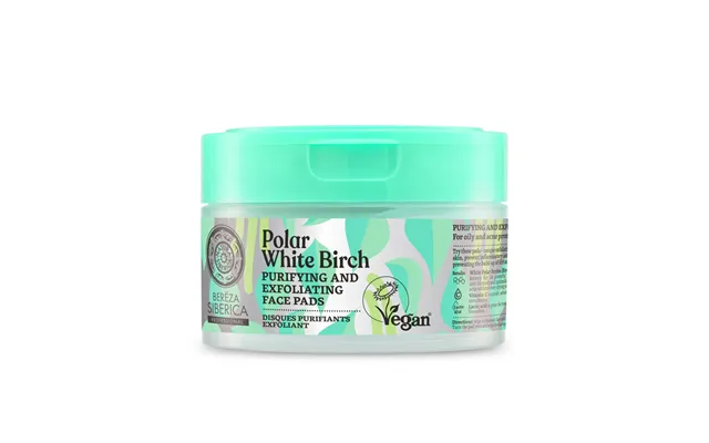 Natura Siberica Polar White Birch. Purifying And Exfoliating Face Pads - 20 Pcs