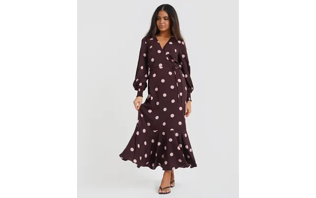 Berry Wrap Long Sleeve Midaxi Dress - 8