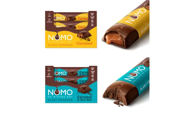 Nomo Caramel Caramel & Sea Salt Chocolate Bars Bundle
