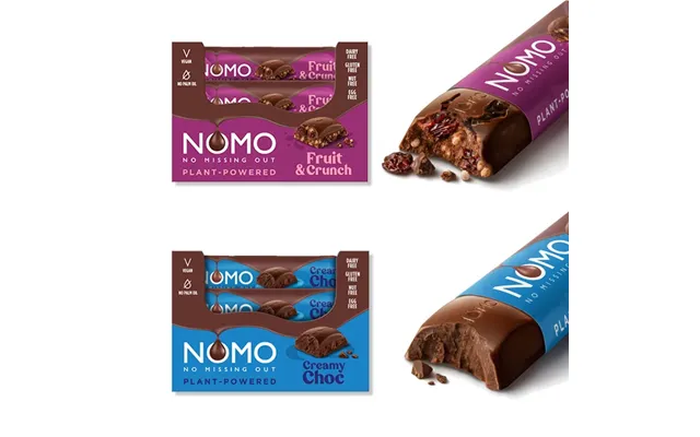 Nomo Fruit & Crunch Creamy Chocolate Bars Bundle