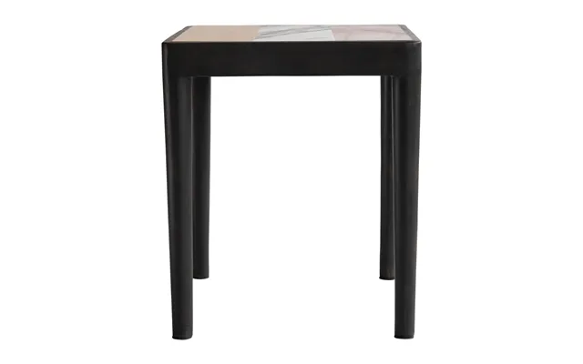 101 Copenhagen Tairu Table 38x38 Cm Striped Peach-calacatta-yellow
