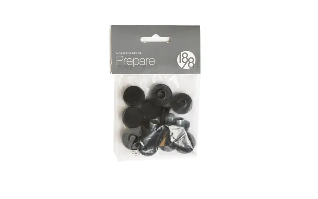 1898 Prepare Floor Protectors Black - 22mm Plastic Felt Tube Rivet