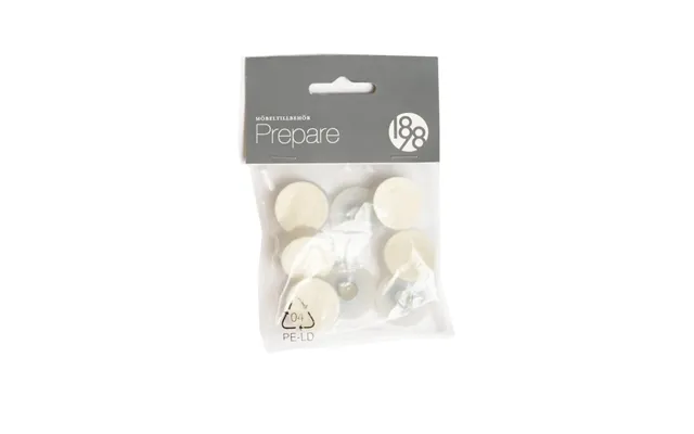 1898 Prepare Floor Protectors White - 26mm Plastic Felt Tube Rivet