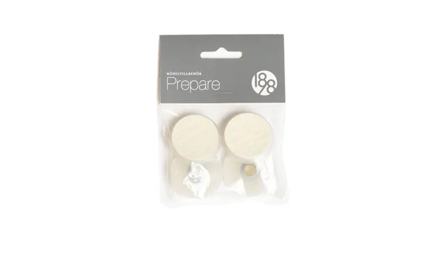 1898 Prepare Floor Protectors White - 37mm Plastic Felt Tube Rivet