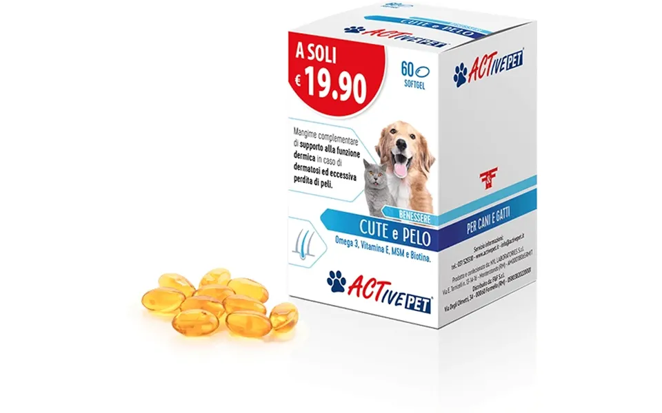 Active Pwr Wellness Skin And Coat 60 Softgel For Dogs And Cats