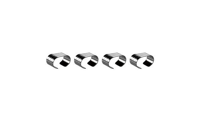 Aida Groovy Napkin Ring 4-pack Stainless Steel