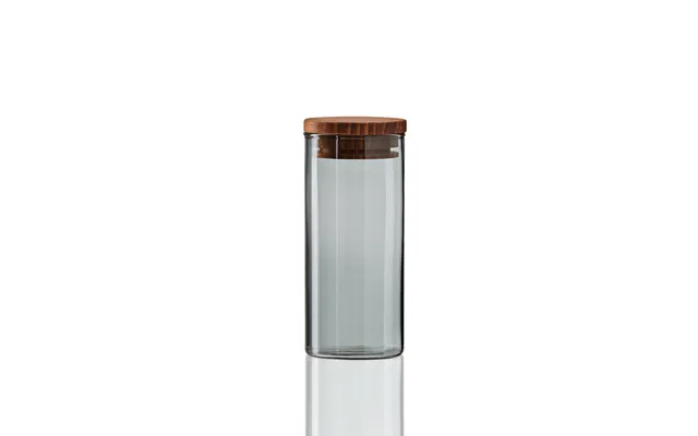 Aida Raw Glass Jar Smoke With Wooden Lid Mini