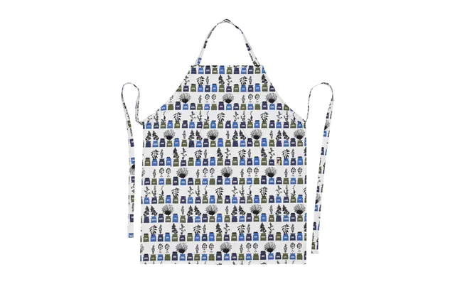 Almedahls Persons Spice Cabinet Apron Small Pattern Blue