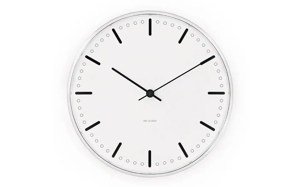 Arne Jacobsen Clocks Arne Jacobsen City Hall White - Ø21 Cm