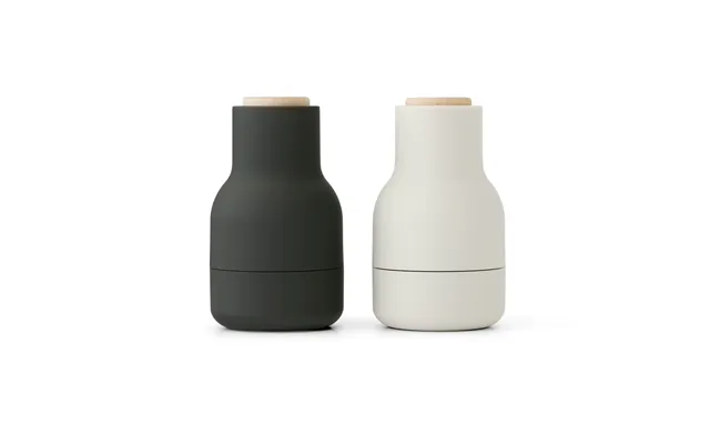 Audo Copenhagen Bottle Grinder Spice Mill - Small 2-pack Ash-carbon-beech