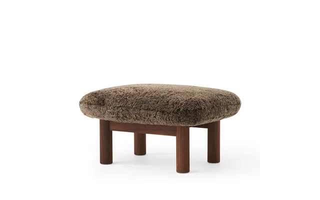Audo Copenhagen Brasilia Footstool Sheepskin Root Brown-walnut