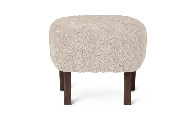 Audo Copenhagen Ingeborg Ottoman Sheep Skin Moonlight-legs In Smoked Oak