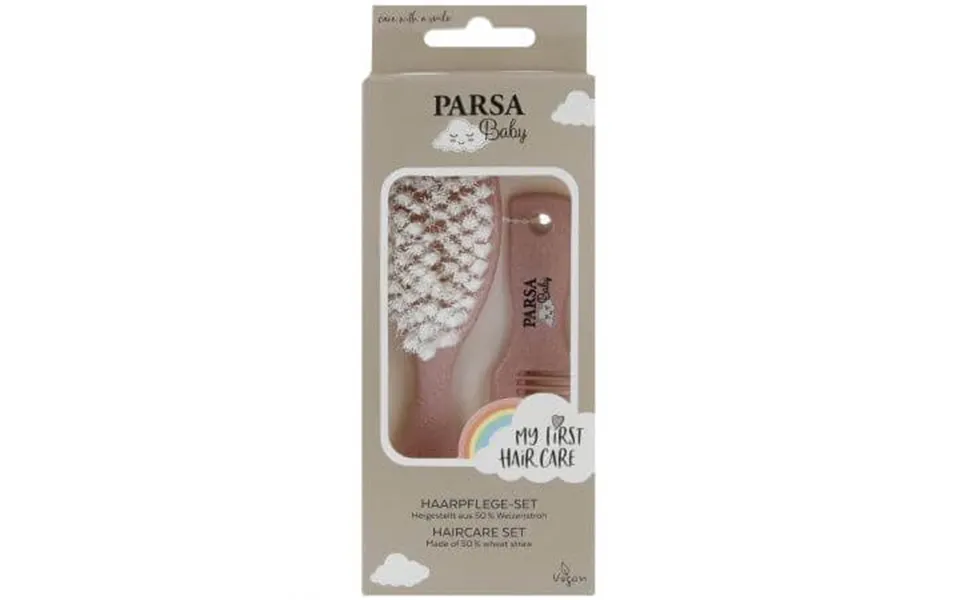 Baby Comb And Brush Set Grey - Pink