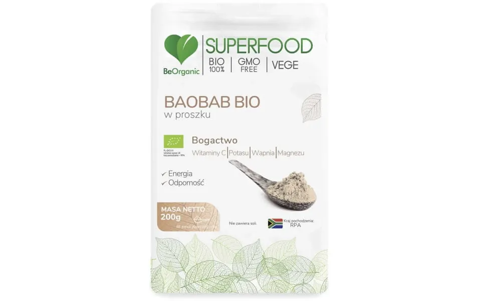 Beorganic Organic Baobab Baobab Powder 200g