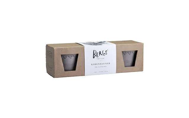 Bergs Potter Copenhagen Pot Ø10 Cm 3-pack Grey